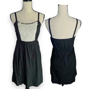 BeBop Black White Ruffle Mini Dress Y2K